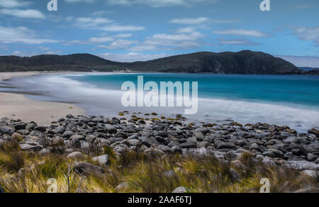 Vista sulla spiaggia di Cape Bruny, Tasmania Foto Stock