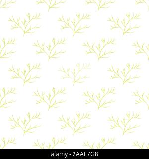 Le Alghe senza giunture Seamless Pattern. Moderno design digitale. Marine modello ripetitivo. Stile moderno stile scandinavo. Illustrazione Vettoriale