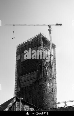 La torre in costruzione in CBD Pechino Foto Stock