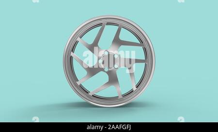3D rendering di una vettura esclusiva di rim in isolati di sfondo per studio Foto Stock