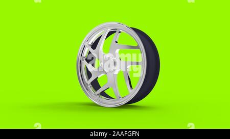 3D rendering di una vettura esclusiva di rim in isolati di sfondo per studio Foto Stock
