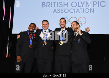 Londra, Regno Unito. 21 Nov, 2019. durante il 2019 Team GB Palla al vecchio Billingsgate giovedì, 21 novembre 2019 a Londra, Regno Unito. Credito: Taka G Wu/Alamy Live News Foto Stock