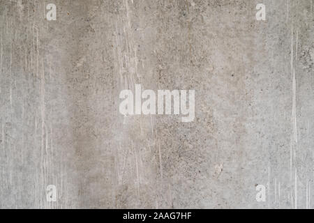 La consistenza di un calcestruzzo di colore grigio o parete in cemento per lo sfondo Foto Stock