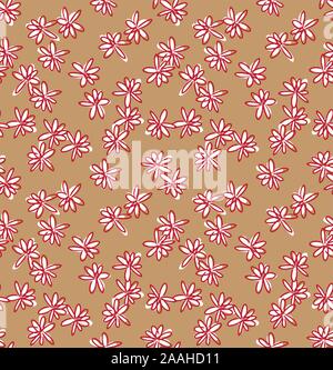 Natale Floral seamless Pattern nel vettore - è adatta per le stampe, modelli, sfondi, siti web, carta da parati, artigianato Illustrazione Vettoriale