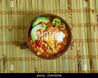 Mexican slow cooker Fiesta zuppa di pollo, non solo senza glutine e senza latte e derivati Foto Stock