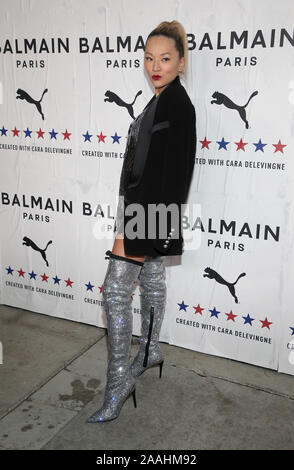 Los Angeles, Ca. Xxi Nov, 2019. Tina Leung, presso il Puma x Balmain collaborazione lancio al latte Studios di Los Angeles, la California il 21 novembre 2019. Credito: Faye Sadou/media/punzone Alamy Live News Foto Stock