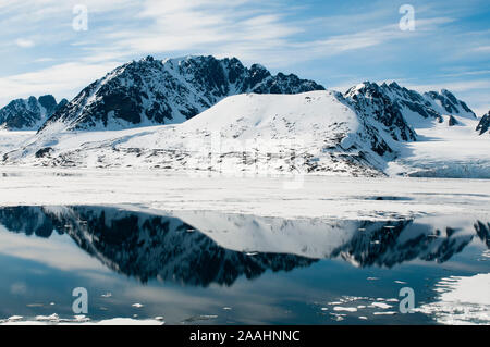 Monaco Glacier, Spitzbergen, isole Svalbard, Norvegia Foto Stock