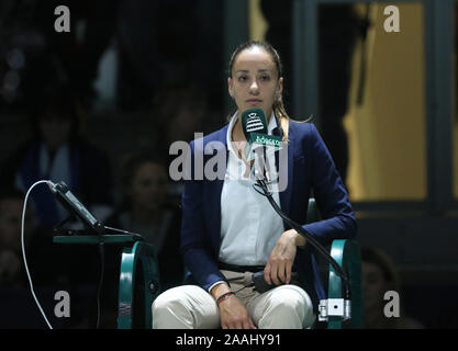 21 novembre 2019, Spagna, Madrid: l'arbitro Marijana Veljovic ha agito in molte serie partite di Coppa Davis, in Spagna a Madrid, novembre 21th, 2019. Foto: Cézaro De Luca foto: Cezaro de Luca/dpa Foto Stock