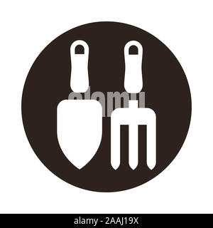 Il giardinaggio icona strumenti isolati su sfondo bianco Foto Stock