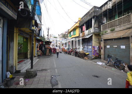 Area Kalibari dell'argine del Gange in Uluberia, West Bengal, India. Foto Stock