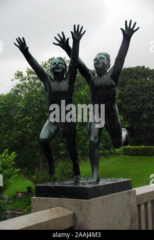 Norvegia, Oslo,Vigeland scultura all'aperto Museo e Parco Foto Stock