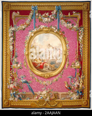 Arazzo: Aurora e Cefalo, da tendaggi di François Boucher serie; dopo la verniciatura da François Boucher (francese, 1703 - 1770), e dopo disegni di Maurice Jacques (francese, circa 1712 - 1784), e dopo disegni di Louis Tessier (francese, circa 1719 - 1781) e Jacques Neilson (British, scozzese, circa 1718 - 1788), Royal fabbrica di mobili alla corona alla Manifattura di Gobelins (Francese, fondata 1662 - presente); Francia; circa 1775 - 1778; lana e seta; 381 x 487.7 cm (150 x 192 in.); 71.DD.469 Foto Stock