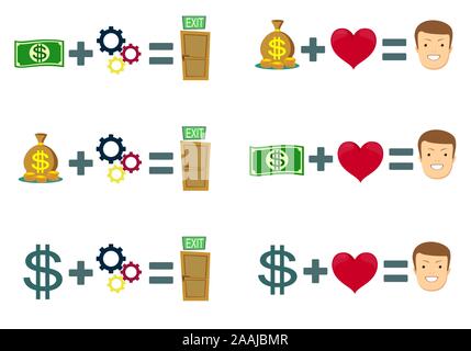 I soldi che fanno la formula. Illustrazione Vettoriale