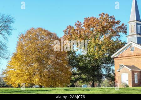 Mann's Chapel lungo Illinois Route 1 South di Rossville Illinois, Stati Uniti d'America Foto Stock