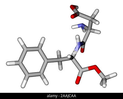 Aspartame bastoni modello molecolare Foto Stock