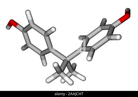 Bisfenolo A modello molecolare Foto Stock