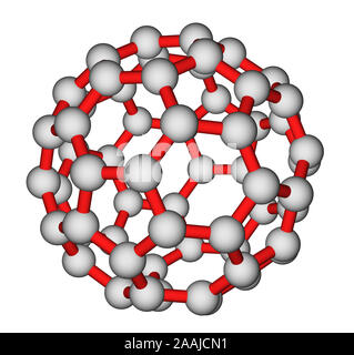 Il fullerene C60 struttura molecolare Foto Stock