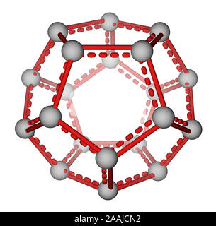 Il fullerene C20 struttura molecolare Foto Stock