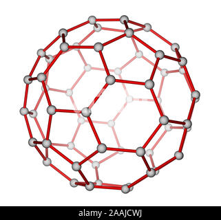 Il fullerene C60 struttura molecolare Foto Stock