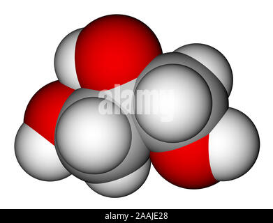 Glicerolo di riempimento dello spazio modello molecolare Foto Stock