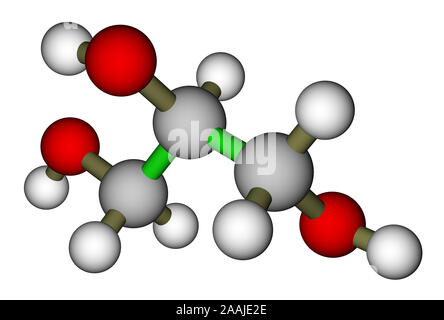 Glicerolo struttura molecolare Foto Stock