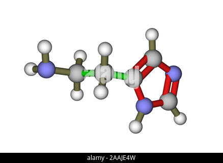 La molecola di istamina Foto Stock