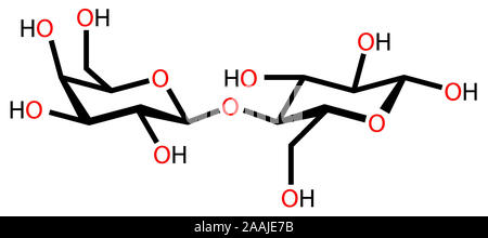 Lattosio formula strutturale Foto Stock