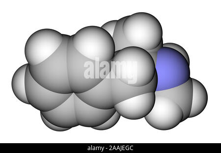 Metanfetamine di riempimento dello spazio modello molecolare Foto Stock