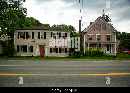 Le vecchie case in New England, New Hampshire, STATI UNITI D'AMERICA Foto Stock