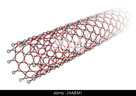 Nanotubo di carbonio Foto Stock