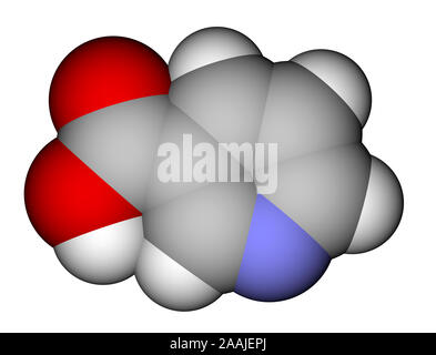 Niacina (vitamina B3 o PP) molecola Foto Stock