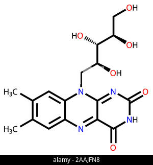 Riboflavina formula strutturale Foto Stock