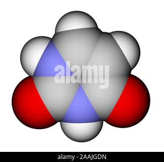 Nucleobase uracile di riempimento dello spazio modello molecolare Foto Stock