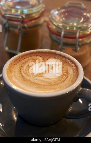 Latte Art, Birmingham, Regno Unito Foto Stock