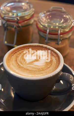 Latte Art, Birmingham, Regno Unito Foto Stock