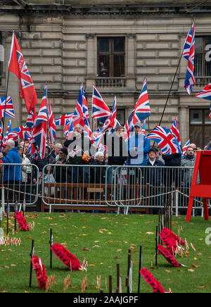 Glasgow, Scotland, Regno Unito. 2 Novembre 2019: un rally a George Square per indipendenza scozzese per il 2020. Foto Stock