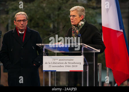 Celebrazione del settantacinquesimo anniversario della liberazione, Strasburgo, Alsazia, Francia Foto Stock