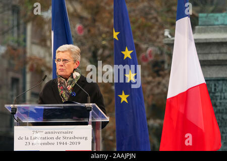 Celebrazione del settantacinquesimo anniversario della liberazione, Strasburgo, Alsazia, Francia Foto Stock