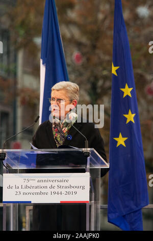 Celebrazione del settantacinquesimo anniversario della liberazione, Strasburgo, Alsazia, Francia Foto Stock