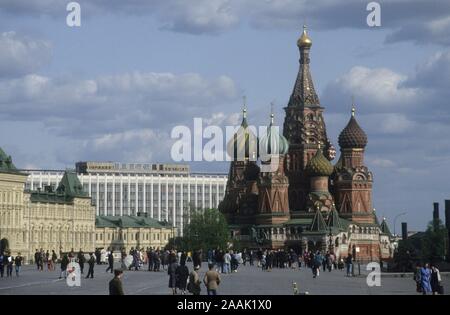 Moskau, Roter Platz, Basilius-Kathedrale - Mosca, Piazza Rossa, san Basilio cattedrale Foto Stock