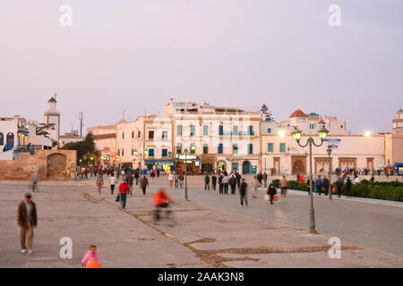 Place Moulay Hassan, Essaouira. Un sito Patrimonio Mondiale dell'Unesco, Marocco Foto Stock