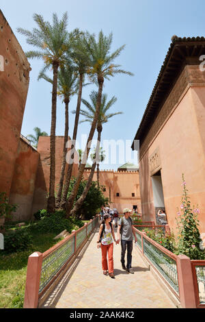 Le Tombe Saadiane, risalenti al XVI secolo, sono il luogo di riposo finale di circa sessanta membri della dinastia Saadi. Marrakech, Marocco Foto Stock