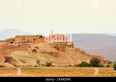 Villaggio Tradizionale in Alto Atlante. Il Marocco Foto Stock