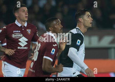 Torino, Italia-Novembre 2, 2019: Cristiano Ronaldo durante la Serie A match tra Torino FC e la Juventus allo Stadio Olimpico di Torino, Italia Foto Stock