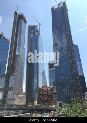 La struttura di vaso e grattacieli in cantiere Hudson, New York, Stati Uniti d'America Foto Stock