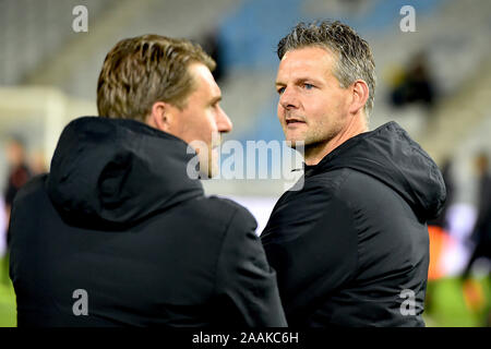 DOETINCHEM, De Vijverberg, 22-11-2019, calcio, olandese Keuken Kampioen Divisie, de Graafschap - Jong PSV, Jong PSV coach Pietro Uneken prima della partita de Graafschap - Jong PSV Foto Stock