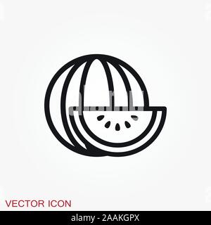 Le icone di frutta, simbolo del vettore di segni di cibo Illustrazione Vettoriale