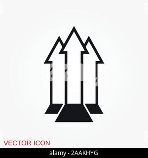 Icona di crescita, business ed infografico icona Vettore, simbolo di crescita Illustrazione Vettoriale
