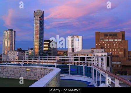 Lo skyline di Liverpool, in Inghilterra, Regno Unito Foto Stock