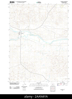 USGS TOPO Map Nebraska NE Dunning 20111109 TM il restauro Foto Stock